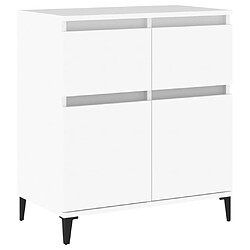 Maison Chic Buffet,Meuble de Rangement,commode pour salon,Cuisine Blanc 60x35x70 cm Bois d'ingénierie -MN30729