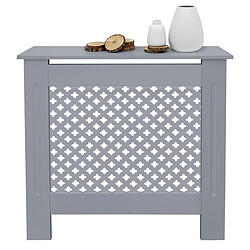 ML DESIGN MODERN LIVING Cache-radiateur avec motif en nid d'abeille 78x19x82 cm gris en MDF