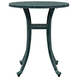 Acheter vidaXL Table de jardin vert Ø48x53 cm aluminium coulé