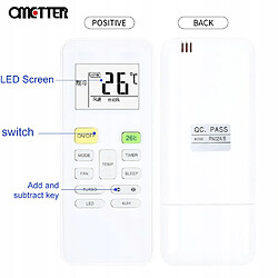 Acheter GUPBOO Télécommande Universelle de Rechange pour Midea climatiseur Ac télécommande universelle