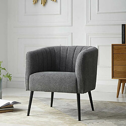 The Home Deco Factory Fauteuil en tissu gris Moka.