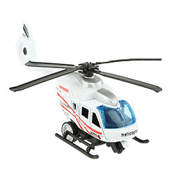 Échelle 1:43 Hélicoptère Diecast Modèle Jouet Pull Back Toy pour Enfants Garçons Blanc