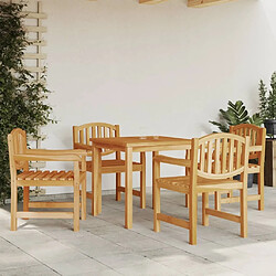 Maison Chic Lot de 4 Chaises de jardin,Fauteuil d'extérieur 58x59x88 cm bois de teck solide -MN39073