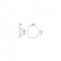 Luminaire Center Applique LED intégré Fusion Argent peint 1 ampoule 4cm