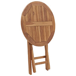 Avis vidaXL Table pliable de jardin 60 cm Bois de teck solide