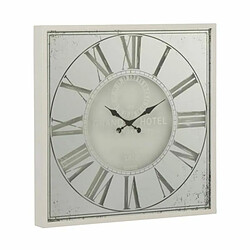 Paris Prix Horloge Murale en Métal Carrée 60cm Blanc 