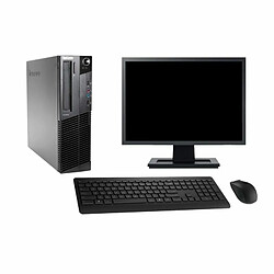 PC Lenovo M82 SFF Ecran 19" Intel i3-2100 RAM 4Go Disque 250Go Windows 10 Wifi - Occasion