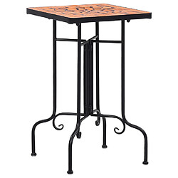 vidaXL Table de bistro mosaïque Terre cuite Céramique