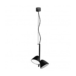 faro Suspension noire Flash 2 ampoules