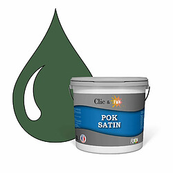 POK SATIN : Peinture Satin Lessivable Armée 50m² - 5L 