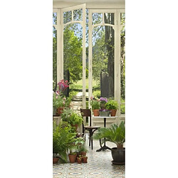 Plage 141024 Jardin d'hiver Sticker pour porte 204 cm x 83 cm