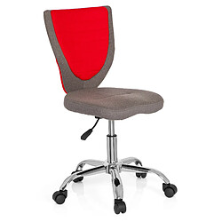 Chaise de bureau enfant / Siège de bureau enfant KIDDY COMFORT tissu gris/rouge hjh OFFICE