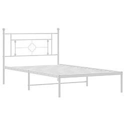 Acheter Maison Chic Cadre/structure de lit métal et tête de lit pour adulte - Lit Moderne Chambre blanc 107x203 cm -MN61234