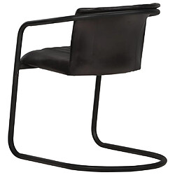 Acheter vidaXL Chaises à manger lot de 4 noir cuir véritable