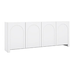 Avis Vente-Unique Buffet avec 4 portes en MDF - Blanc - DELANYA