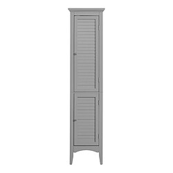 Teamson Home Glancy Armoire Grande Salle De Bain En Bois Gris ELG-640 Avec Rangement