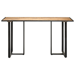 vidaXL Table de salle à manger 140 cm Bois de manguier brut