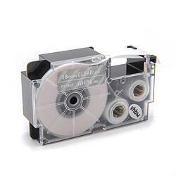 vhbw Cartouche cassette à ruban 18mm pour Casio KL-7400, KL-750E, KL-780, KL-8100, KL-820, KL-8200, KL-C500, KL-P1000 comme XR-18AX, XR-18AX1.