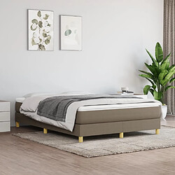 Maison Chic Lit Adulte - Lit simple Lit à sommier tapissier avec matelas moelleux - Meuble de Chambre - Taupe 140x190 cm Tissu -MN99430