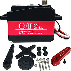 DS5160 7.4V 60KG Servomoteur avec cames 18T pour camion robotisé Baja Car Model 1/10 (180 degrés)