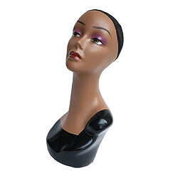 Mannequin Femme Mannequin Tête Modèle Perruque Bijoux Lunettes Présentoir Noir