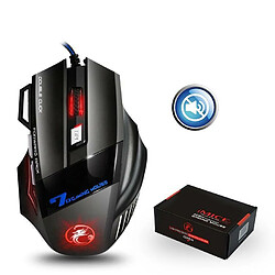 Justgreenbox Souris de jeu filaire ergonomique 5500 DPI avec rétroéclairage LED à 7 boutons 