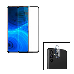 PHONECARE Kit Film Caméra Arrière + Verre Trempé 5D Full Cover pour Samsung Galaxy M34 5G - Transparent / Noir 