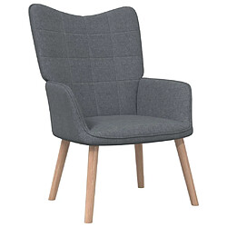 Maison Chic Chaise de relaxation | Fauteuil relax Gris foncé Tissu -GKD81654