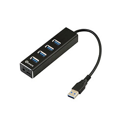 RedMiter Hub USB 3.0 en aluminium haute vitesse 5 Gbit/s à 4 ports Qumox