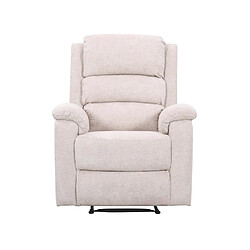 Vente-Unique Fauteuil relax électrique en tissu beige NEVERS