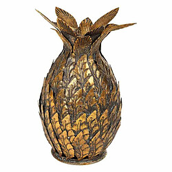 Pot à Bougie Alexandra House Living Doré Fer 15 x 26 x 15 cm Ananas 