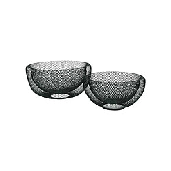 Lot de 2 paniers en métal Kabu noir - Pomax