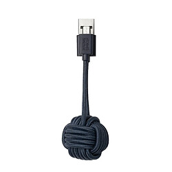 NATIVE UNION Câble Micro USB vers USB 2.0 Key Forme de Nœud Marin en Nylon Tissé Résistant Bleu marine 