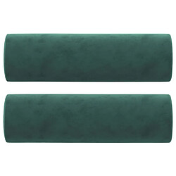 Maison Chic Canapé 2 places avec oreillers,Sofa de Salon,Canapé droit vert foncé 140 cm velours -GKD377391 pas cher