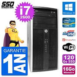 PC Tour HP Compaq Pro 6300 CMT Intel i7-2600 RAM 16Go SSD 120Go Windows 10 Wifi · Occasion 