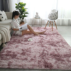 LUUCOZK Tapis à poils longs doux et moelleux pour chambre à coucher et salon - Rose violet-120 x200cm