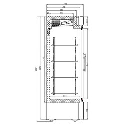 Armoire négative 2 portes en verre - Combisteel