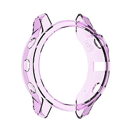 Wewoo Boîtier de montre Pour Garmin Fenix 6S / 6S Etui de protection en TPU avec moitié de Smart Watch violet transparent