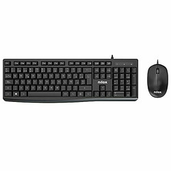 clavier et souris Nilox NXKME0012 Noir Espagnol Qwerty