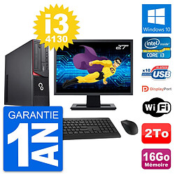 PC Fujitsu E920 DT Ecran 27" Intel i3-4130 RAM 16Go Disque 2To Windows 10 Wifi · Occasion 