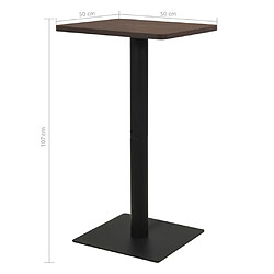 vidaXL Table de bistro Cendre foncé 50x50x107 cm pas cher