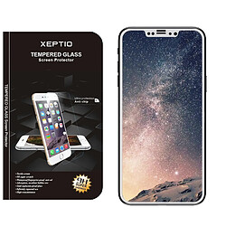 Apple iPhone XS 5,8 pouces : Protection d'écran en verre trempé - Tempered glass Screen protector 9H premium / Films vitre Protecteur d'écran FULL COVER iPhoneXS smartphone 2018 / 2019 (contour blanc) - Accessoires XEPTIO 