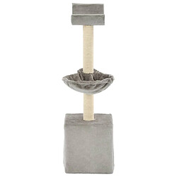 Avis Arbre à chat avec griffoirs,niche pour chat en sisal 105 cm Gris -MN15696