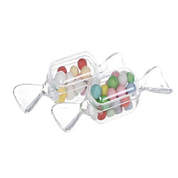 Wewoo 10 PCS / Set Boîte à bonbons créative transparente Petite en plastique forme de bonbon Claire