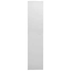 Avis vidaXL Armoire de bureau Gris clair 90x40x180 cm Acier et verre trempé