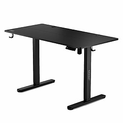 Sense7 Nojo Table d'ordinateur Gamingtisch Bureau, 120 x 60 cm, réglage électrique de la hauteur, fonction mémoire, porte-casque, organisateur de câbles