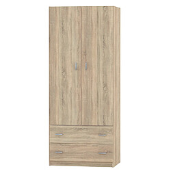 Pegane Armoire placard / meuble de rangement coloris Cambrian - Hauteur 180 x Longueur 74 x Profondeur 50 cm 