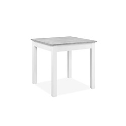 But Table avec allonge 80/120 DORA Imitation béton/blanc