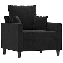 vidaXL Fauteuil Noir 60 cm Velours