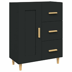 Maison Chic Buffet,Meuble de Rangement,commode pour salon,Cuisine Noir 69,5x34x90 cm Bois d'ingénierie -MN23944